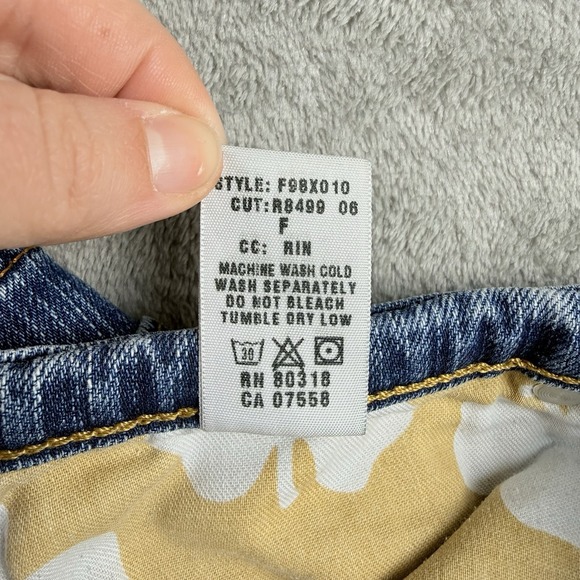 Lucky Brand Jeans Shorts 12/31 Blue Denim Sundown Skinny Bermuda 90s Y2K USA - Picture 15 of 16